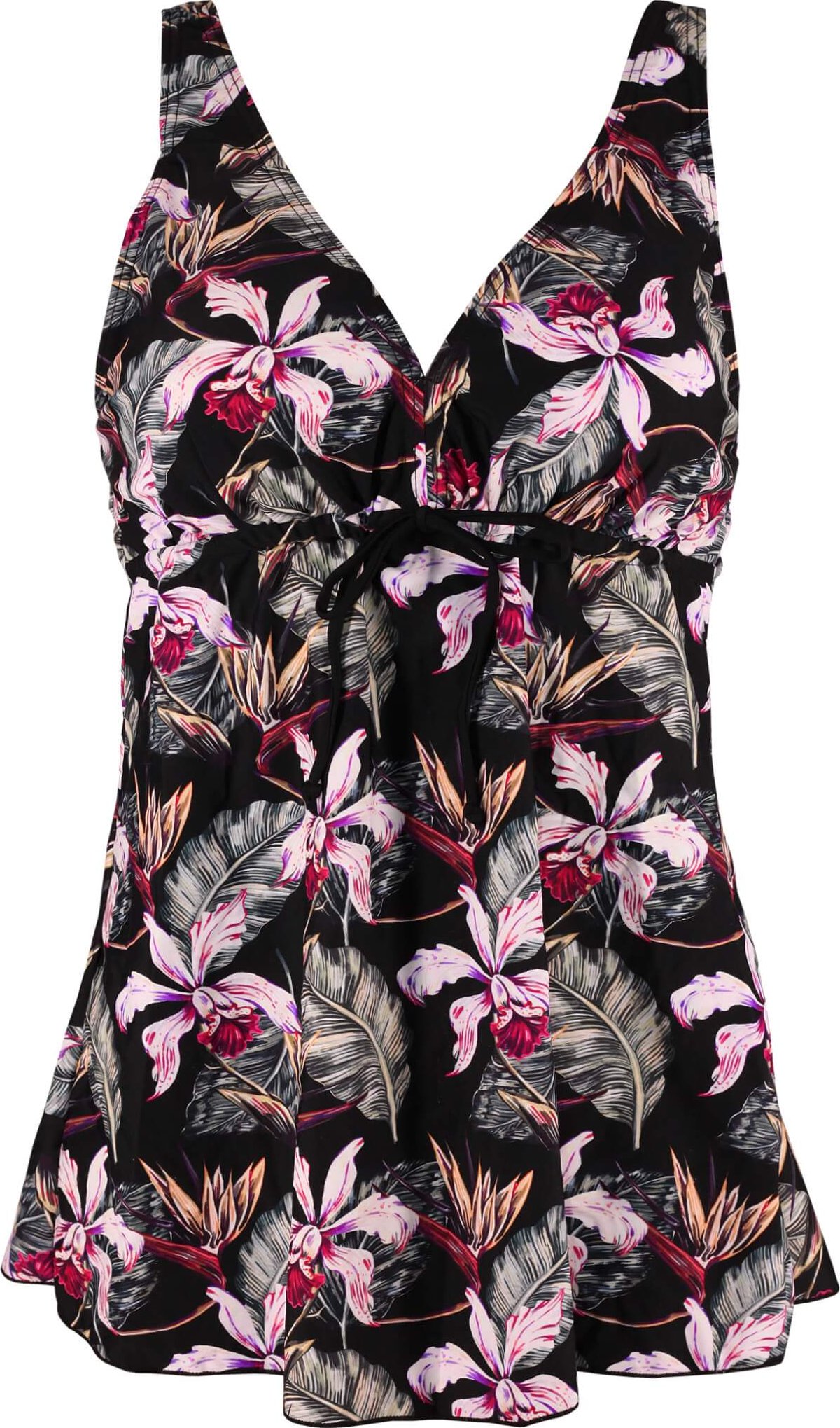 Summer tankiny pro plnoštíhlé S136-20 L černá