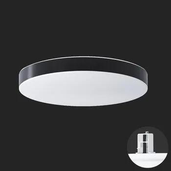 Koupelnové svítidlo OSMONT DELIA CV3 stropní/nástěnné plastové polovestavné svítidlo bílá / bílo - černá IP44 3000 K 49W LED nouzové kombinované 3 h (původní kód OS 69382) - OSMONT OS DEL69382