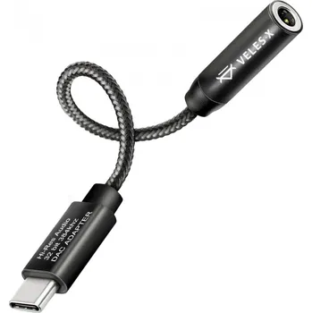 Veles-X Hi-Res DAC audio adapter 384kHz/32bit stereo USB-C to 3.5mm jack (Veles-X DACUSB s čipem ALC5686 přináší čistý Hi-Res zvuk až do 384 kHz/32-bit pro náročné posluchače.)