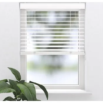 Žaluzie PVC žaluzie SOLUNA "Dřevo" bílá 50 mm 105 x 240 cm