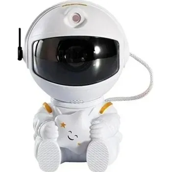 Noční světlo Hvězdný projektor s astronautem a hvězdou Noční LED světlo Galaxy mlhovina Dekorace do ložnice Dárek pro děti ABS plast na AAA baterie