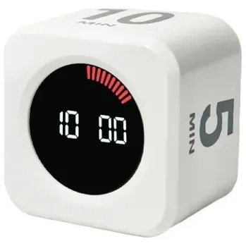 Kuchyňská minutka Digitální vizuální časovač 60 minut s gravitačním senzorem Typ C USB Nabíjecí minutka 500 mAh pro vaření studium sprchu Připomenutí času