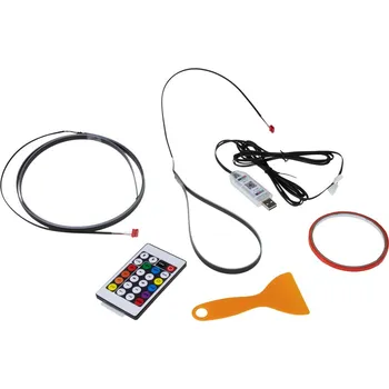 Přídavný světlomet LED ambientní osvětlení RGB do USB, Bluetooth, 1,1+0,37m