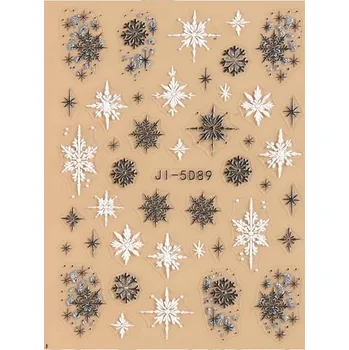 samolepka Samolepky na nehty Vánoční Sněhové Vločky Sněhové vločky R199