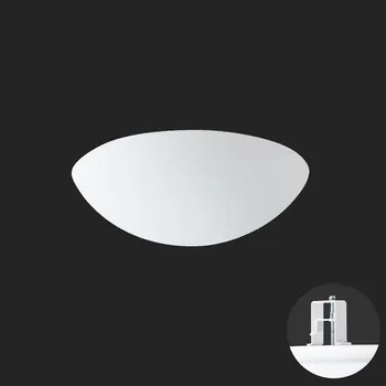 Koupelnové svítidlo OSMONT AURA V8 stropní/nástěnné skleněné polovestavné svítidlo bílá IP44 4000 K 11W LED nouzové kombinované 3 h (původní kód OS 59833) - OSMONT OS AUR59833