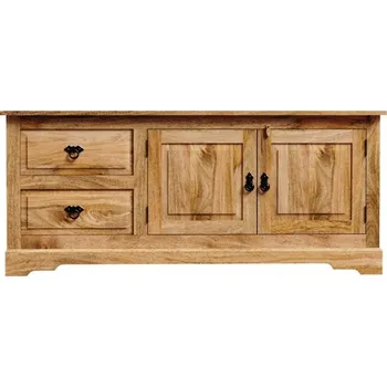 Televizní stolek Indický nábytek - TV stolek 140x60x45 Guru z masivu mango Mango natural