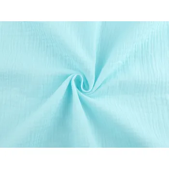 Mušelín / dvojitá gázovina Varianta: 21 (19) modrá azurová, Balení: 1 m