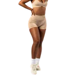 Nebbia Bezešvé push-up šortky s vysokým pasem TOTALLY SEAMLESS 304 béžová - M