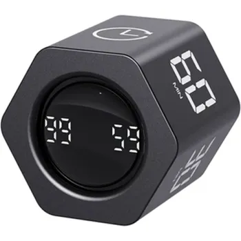 Kuchyňská minutka Mini digitální kuchyňské minutky s přednastavenými časy Nabíjecí časovač 500 mAh Časovač pro vaření studium trénink Připomenutí času černá