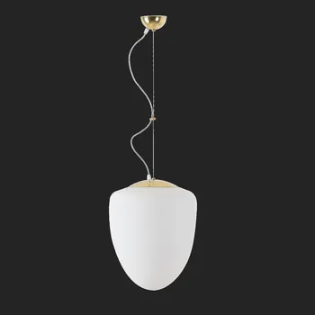 OSMONT ASTRA L závěsné skleněné svítidlo mosaz leštěná / bílá IP40 3000 K 27W LED DALI (původní kód OS 60426) - OSMONT OS AST60426