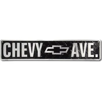 Plechová cedule Plechová cedule Chevy Ave 60 cm x 13 cm