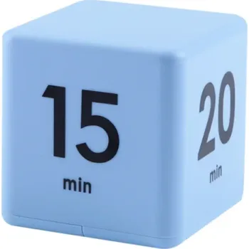 Kuchyňská minutka Digitální kuchyňské minutky ve tvaru kostky Nabíjecí časovač 500 mAh Přednastavené časy Odpočítávání pro vaření studium práci připomenutí modrá