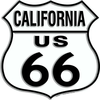 Plechová cedule Plechová cedule Route 66 California Shield 30cm x 30 cm
