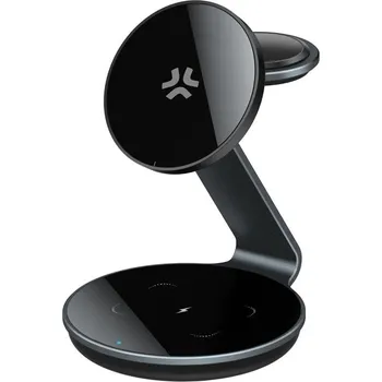 Baterie pro mobilní telefon Bezdrátová nabíječka Celly 3v1 15W - černá