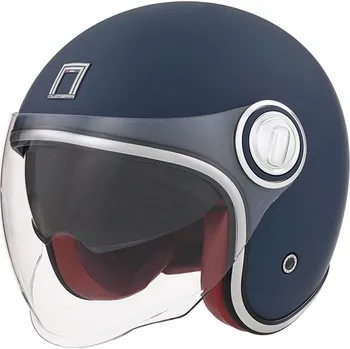 Helma na motorku Otevřená přilba na motorku NOX PREMIUM Heritage modrá L