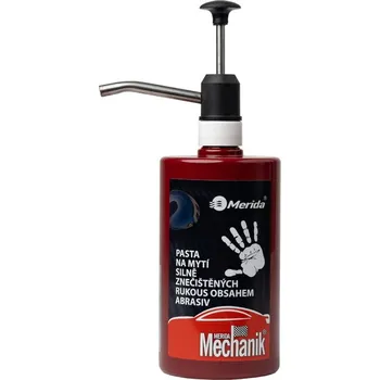 Mýdlo Mycí pasta MECHANIK na mytí silně znečištěných rukou, láhev s profi pumpičkou, 500 g