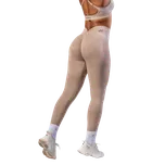 Nebbia Bezešvé legíny s vysokým pasem MAXIMUM PUSH-UP 302 béžová - XS