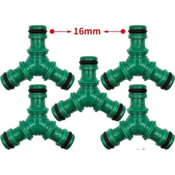 Zavlažovač Sada 5 kusů trojcestných spojek Y 1/2 palce pro rychlospojky zahradní hadice zelené rozbočovače pro zavlažování