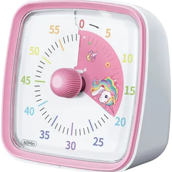 Kuchyňská minutka Vizuální časovač minutka 60 minut s barevným odpočtem a nočním světlem Tichý provoz Pomůcka pro děti i dospělé Domácnost Učebna Škola