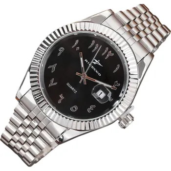 Hodinky Pánské hodinky z nerezové oceli 40–44 mm Elegantní obchodní hodinky Quartz Arabské číslice Náramek 22–23 cm Klasický styl černá