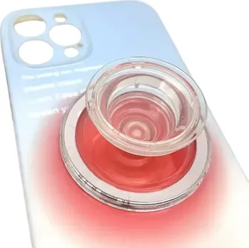 Magnetický skládací držák na telefon 5,7 cm Kompatibilní s MagSafe iPhone Mac Samsung Univerzální otočný držák na mobilní zařízení průhledná