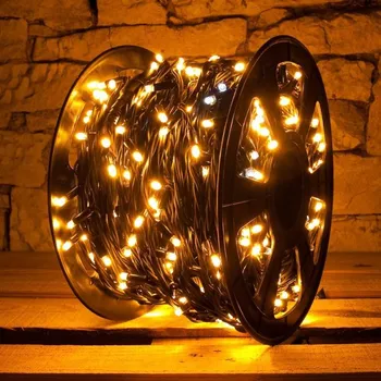 LED páska DECOLED LED světelný řetěz FLASH, 100 m, teple bílá, 600 diod, IP67