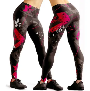 Dámské legíny SWEEP SWPT120 černá/růžová L