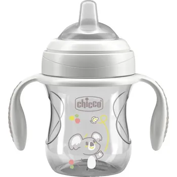 CHICCO Hrneček Transition učicí s držadly grey, 4m+