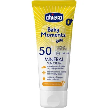 Přípravek na opalování Chicco Krém dětský na opalování s minerály SPF 50+ 75 ml 0 m+
