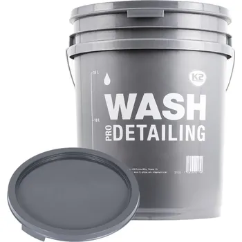 K2 Kbelík s ochrannou vložkou a víčkem WASH DETAILING, 20 litrů, šedý