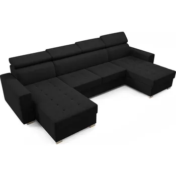 Obývací pokoj Rozkládací sedací souprava MONSUN U Černá I