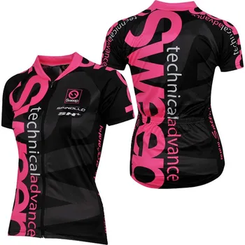 cyklistický dres SWEEP CLASIC CYKLO D020 černá/růžová L