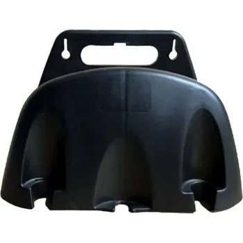 Zavlažovač Barevný držák na zahradní hadici k upevnění na zeď 22,2 x 14,5 cm Odolný nástěnný věšák pro zavěšení hadic Jednoduchá montáž černá