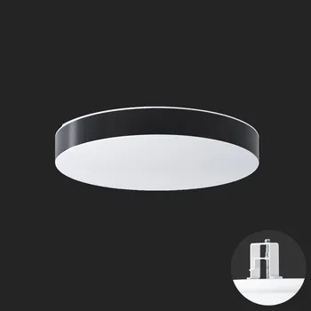 Koupelnové svítidlo OSMONT DELIA CV2 stropní/nástěnné plastové polovestavné svítidlo bílá / bílo - černá IP44 3000 K 27W LED HF nouzové kombinované 3 h (původní kód OS 69335) - OSMONT OS DEL69335
