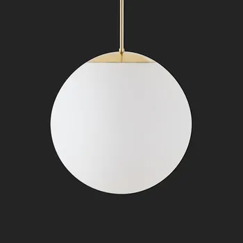 Průmyslové svítidlo OSMONT ADRIA P3 HP závěsné skleněné svítidlo mosaz leštěná / bílá IP40 3000 K 52W LED nouzové kombinované 3 h (původní kód OS 72024) - OSMONT OS ADR72024