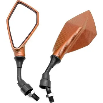 Univerzální zpětná zrcátka na motorku 2 ks 10mm závit ABS konstrukce Šířka 23 cm Nastavitelný úhel Vhodné pro skútry a motocykly oranžová