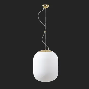 Průmyslové svítidlo OSMONT TANIA L2 závěsné skleněné svítidlo mosaz leštěná / bílá IP40 4000 K 41W LED nouzové kombinované 3 h (původní kód OS 67836) - OSMONT OS TAN67836