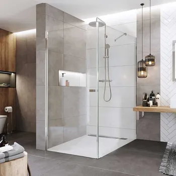 Mereo Sprchový kout, Novea, obdélník, pivotový, 70x80 cm, chrom ALU, sklo Čiré, dveře L/P a pevný díl