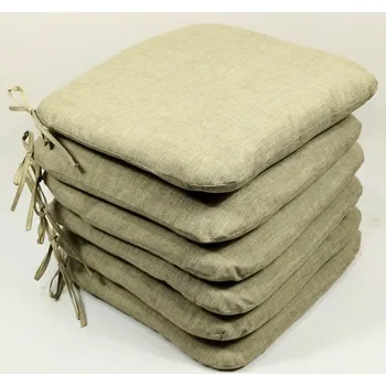 Podsedák Sedák 40x40 cm látka tmavě béžový melír - set 6 kusů