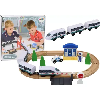 Vláček a vláčkodráha Lean Toys kolejiště Vlakové koleje Příslušenství Most Police 32m