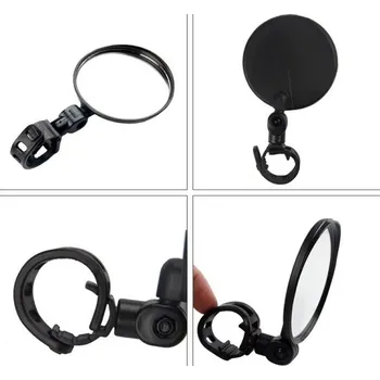 Univerzální kulaté zpětné zrcátko na řídítka kola s otočným kloubem pro bezpečnější jízdu – 1 ks
