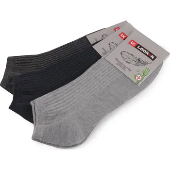 Pánské bavlněné ponožky do tenisek s přídavkem bambusu, barva 2 (vel. 43-46) mix