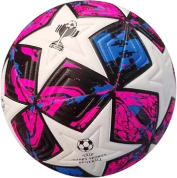 Fotbalový míč 22 cm Bezešvý vodotěsný míč pro venkovní i halový trénink Protiskluzový odolný míč vhodný pro děti i dospělé růžová