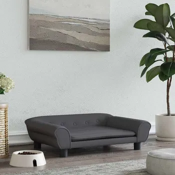 Pelíšek pro psa vidaXL Pelíšek pro psy tmavě šedý 70 x 48 x 22 cm samet