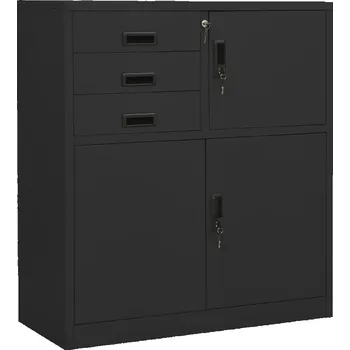 Zahradní úložný box OMAXI Kancelářská skříň antracitové 90 x 40 x 102 cm ocel 566176