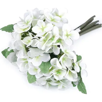 umělá květina Umělá hortenzie - 1 bílá