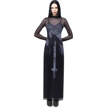 Dámské šaty šaty dámské KILLSTAR x THE EXORCIST - Do You Know What She Did? - Black - XL