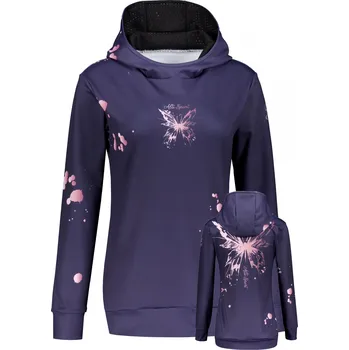 Dámská mikina Dámská funkční mikina premium ALTISPORT VOJ/ALW077MI01 TMAVĚ FIALOVÁ/RŮŽOVÁ S