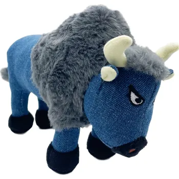 Hračka pro psa UNIQ PETS Bizon pískací (modrý, 21x8x14 cm)