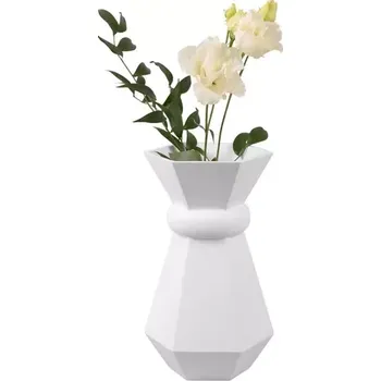 Váza Váza Geo Queen bílá 25cm Present Time (Barva-bílá)